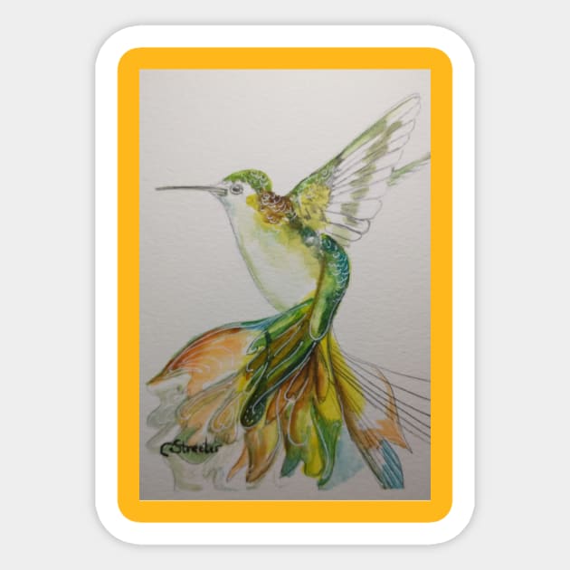 Humming Bird Sticker by Random Happiness